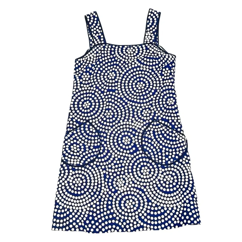 Julie Brown NYC Mod Polka Dot Linen‎ Blend Mini Dress Sz 2 hippie boho retro - Picture 3 of 9